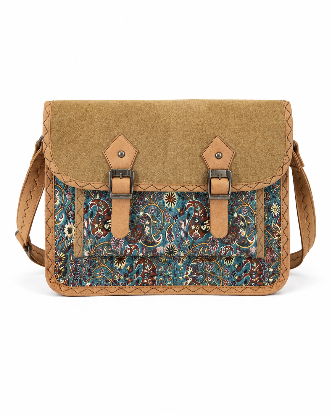Bohem Kilim Desenli Terme Kumaş Çanta | Günlük Kullanım Omuz ve Çapraz Askılı