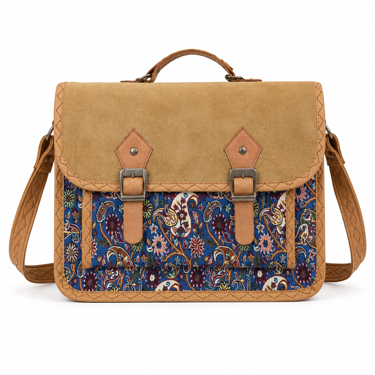 Bohem Kilim Desenli Terme Kumaş Çanta | Günlük Kullanım Omuz ve Çapraz Askılı